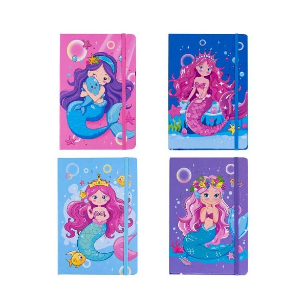 Mermaid Σημειωματάριο Με Λάστιχο Α7 6,8x10cm 80Φύλλα Tesoro Μωβ