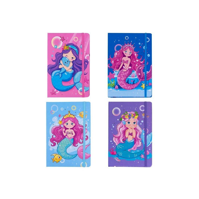 Mermaid Σημειωματάριο Με Λάστιχο Α7 6,8x10cm 80Φύλλα Tesoro