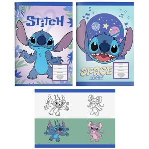 Stitch Τετράδιο Καρφίτσα 40φ Lilo & Stitch 25χ17cm 