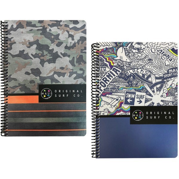 Camo Τετράδιο Σπιράλ 70 Φύλλων 2 Θεμάτων Maui Retro Παραλλαγή 25x17cm
