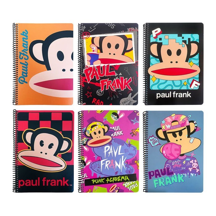 Paul Τετράδιο Σπιράλ 70 Φύλλων 2 Θεμάτων Paul Frank 25x17cm