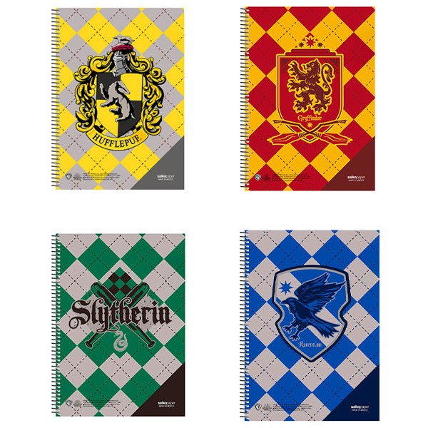 School Pride Τετράδιο Σπιράλ 4 Θεμάτων Α4 Harry Potter 21x29cm Hufflepuff