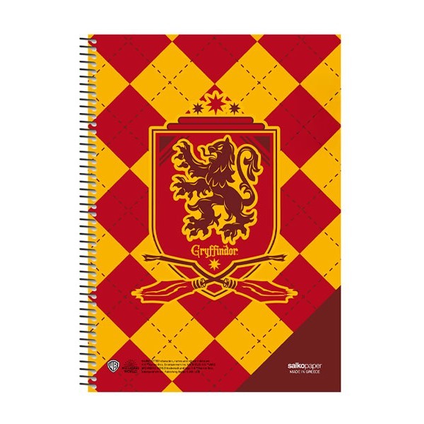 School Pride Τετράδιο Σπιράλ 4 Θεμάτων  Harry Potter 21x29cm