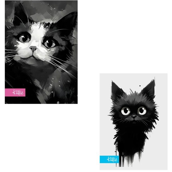 Kittie Τετράδιο Καρφίτσα 40 Φύλλων 25x17cm Μωβ
