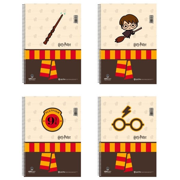 Charms Τετράδιο Σπιράλ 3 Θεμάτων Α4 Harry Potter 21x29cm Σφραγίδα