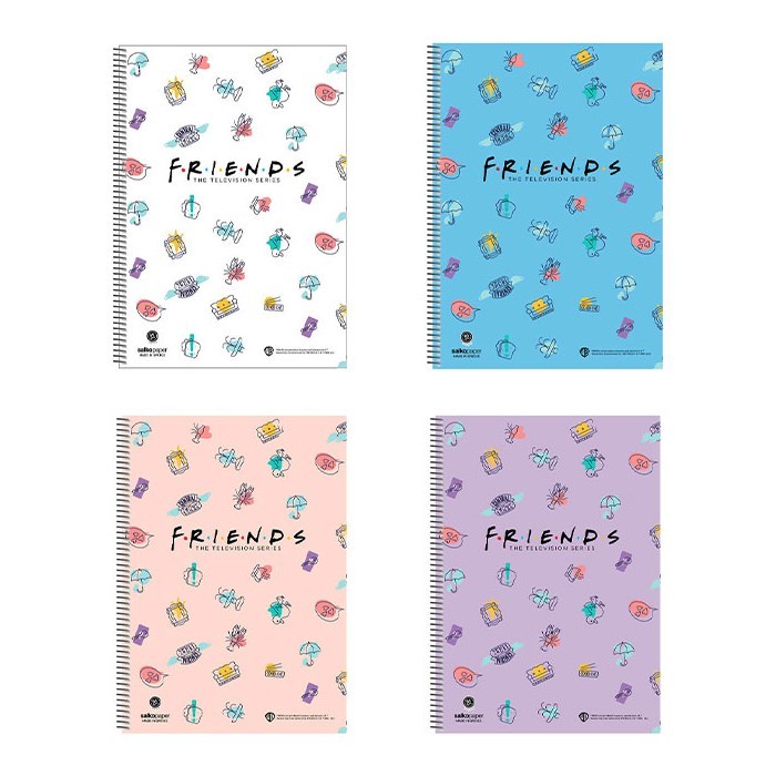 Friends Τετράδιο Σπιράλ Β5 30 Φύλλων 17x25cm