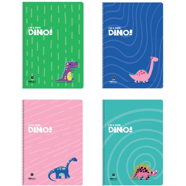 Dino Τετράδιο Σπιράλ A4 2Θεμάτων 21x29cm Μπλε