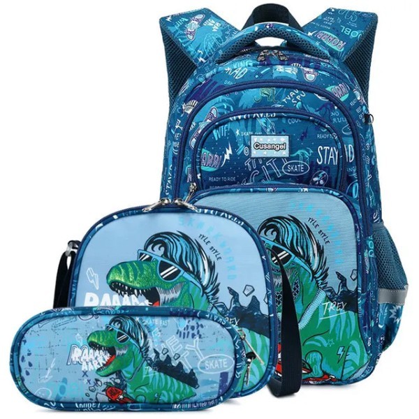 Dinocool Σχολική Τσάντα Σετ 3 Τεμαχίων Δεινόσαυρος