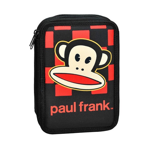 Monkey Κασετίνα Διπλή Γεμάτη Paul Frank Party Fever 20x14x4cm