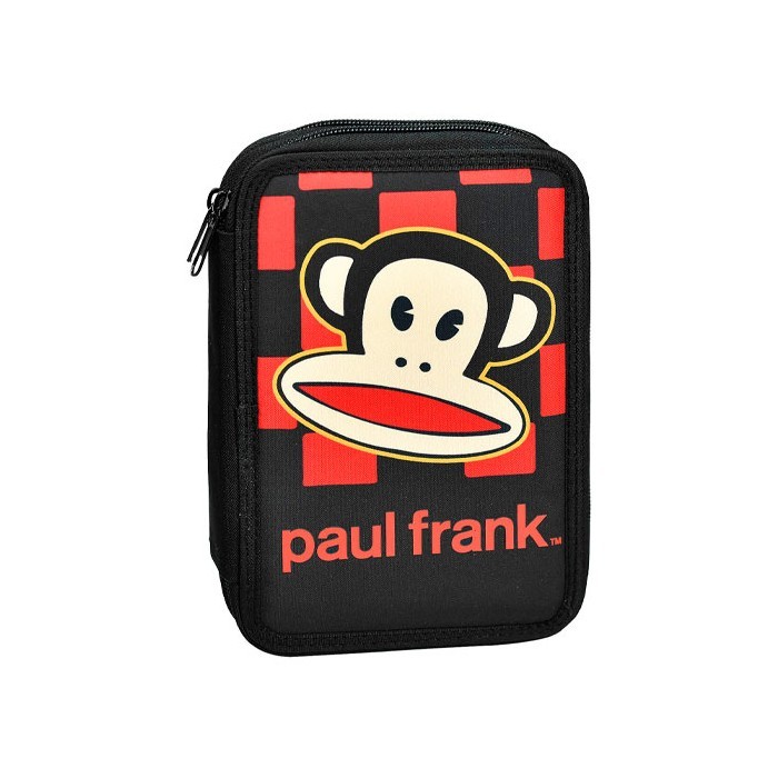 Monkey Κασετίνα Διπλή Γεμάτη Paul Frank Party Fever 20x14x4cm