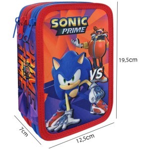 Prime Κασετίνα Γεμάτη Τριπλή Sonic 19,5x12,5x7cm