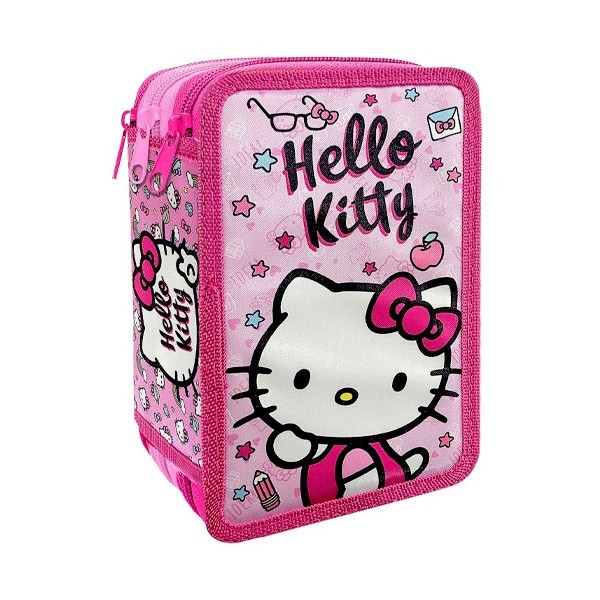 Kitty Κασετίνα Γεμάτη Τριπλή Hello Kitty 19,5x12,5x7cm
