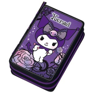 Purple Laces Κασετίνα Διπλή Γεμάτη Kuromi 20x5x13cm