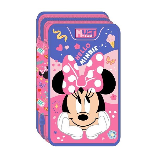 Minnie Κασετίνα Τριπλή Γεμάτη 12x6x19,5cm Forever Besties