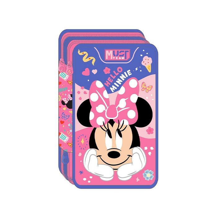 Minnie Κασετίνα Τριπλή Γεμάτη 12x6x19,5cm Forever Besties