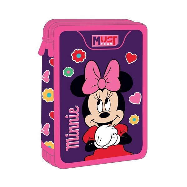 Minnie Κασετίνα Διπλή Γεμάτη 15x5x21cm Cutie