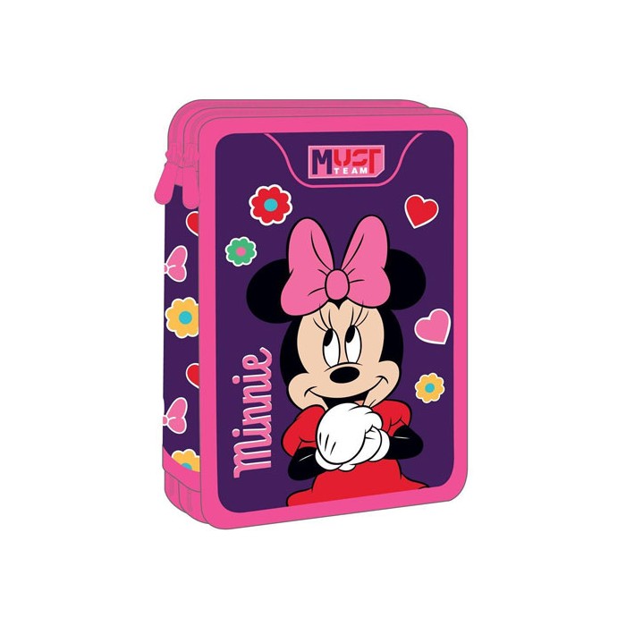 Minnie Κασετίνα Διπλή Γεμάτη 15x5x21cm Cutie
