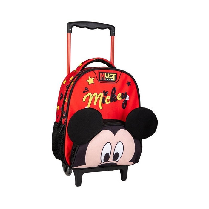 Mickey Mouse Τσάντα Νηπίου Τρόλευ Με 2 Θήκες 27x10x31cm
