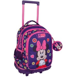 Cutie Minnie Τσάντα Δημοτικού Τρόλευ Με 3 Θήκες 34x20x44cm