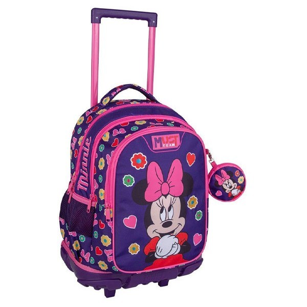 Cutie Minnie Τσάντα Δημοτικού Τρόλευ Με 3 Θήκες 34x20x44cm