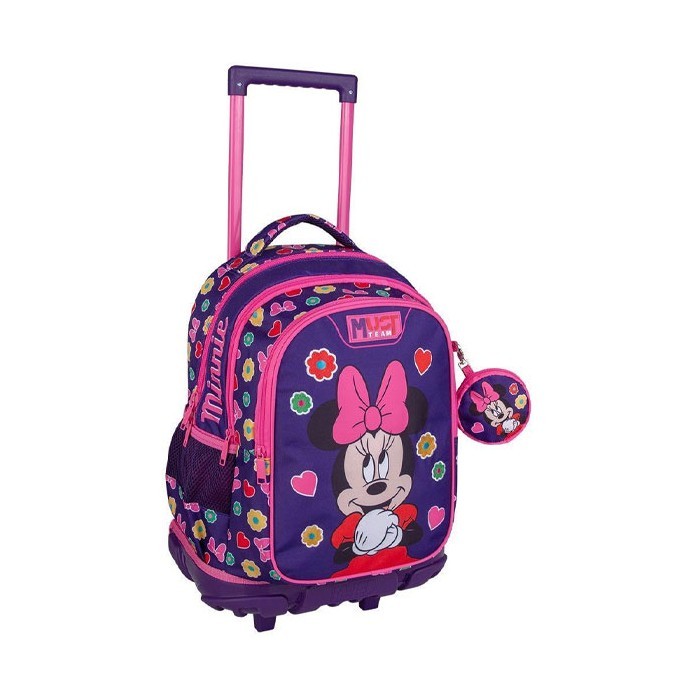 Cutie Minnie Τσάντα Δημοτικού Τρόλευ Με 3 Θήκες 34x20x44cm