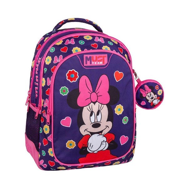 Cutie Minnie Τσάντα Πλάτης Με 3 Θήκες 32x18x43cm