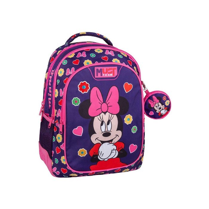 Cutie Minnie Τσάντα Πλάτης Με 3 Θήκες 32x18x43cm