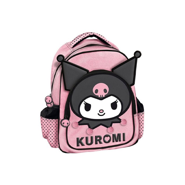 Kuromi Face Παιδικό Σακίδιο Νηπιαγωγείου Ροζ 24x11x30cm