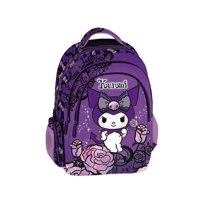 Purple Laces Σχολικό Πολυθεσιακό Σακίδιο Kuromi 30x14x44cm