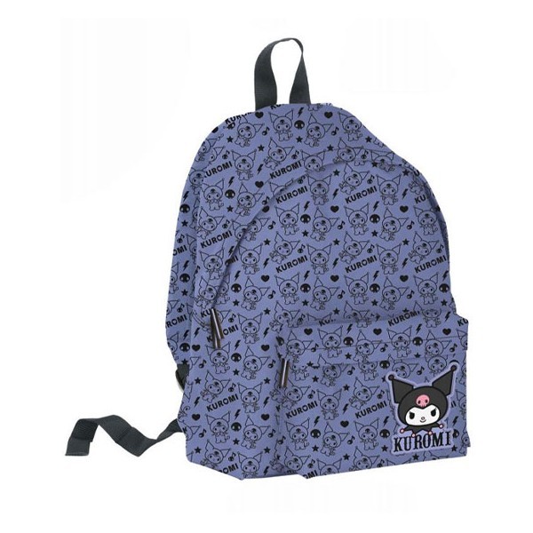 Lila Pattern Σχολικό Στρογγυλό Σακίδιο Kuromi Λιλά 30x15x40cm