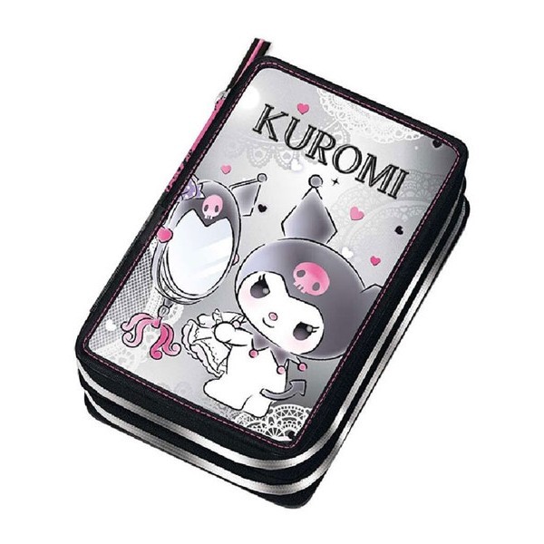 Dream Κασετίνα Γεμάτη Διπλή Ασημί Kuromi 20x5x13cm