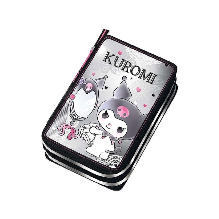 Dream Κασετίνα Γεμάτη Διπλή Ασημί Kuromi 20x5x13cm