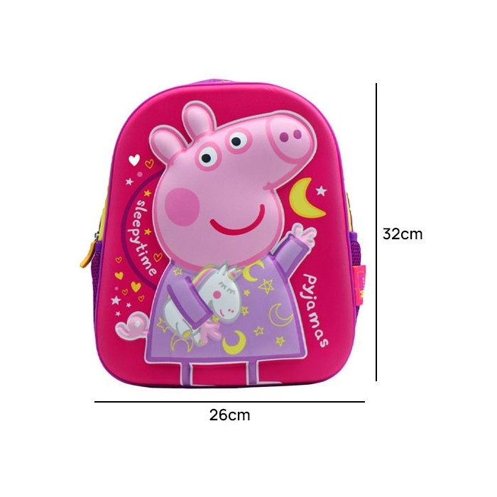 Peppa Τσάντα Πλάτης Νηπιαγωγείου 26x10x32cm Must Team 3D EVA 