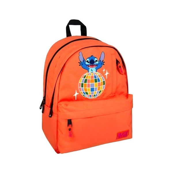 Stitch Σχολική Τσάντα Πλάτης 32x19x42cm Must Team Πορτοκαλί με 3 Θήκες  