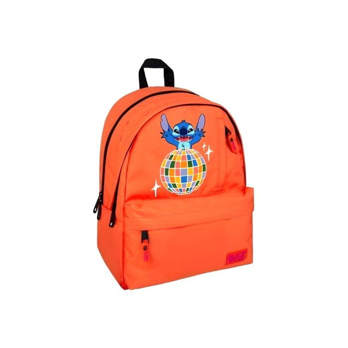 Stitch Σχολική Τσάντα Πλάτης 32x19x42cm Must Team Πορτοκαλί με 3 Θήκες  