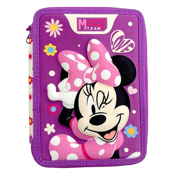 Minnie Κασετίνα Διπλή Γεμάτη 15x5x21cm Minnie Love