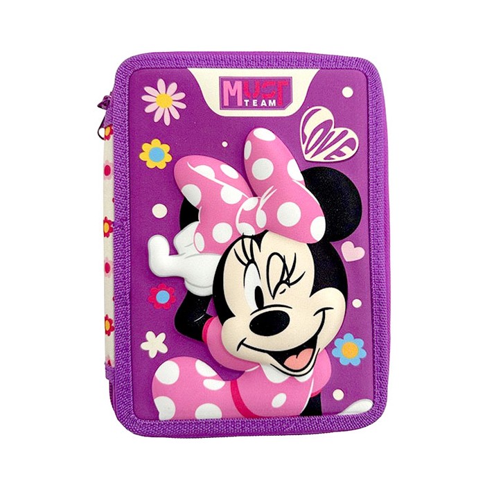 Minnie Κασετίνα Διπλή Γεμάτη 15x5x21cm Minnie Love