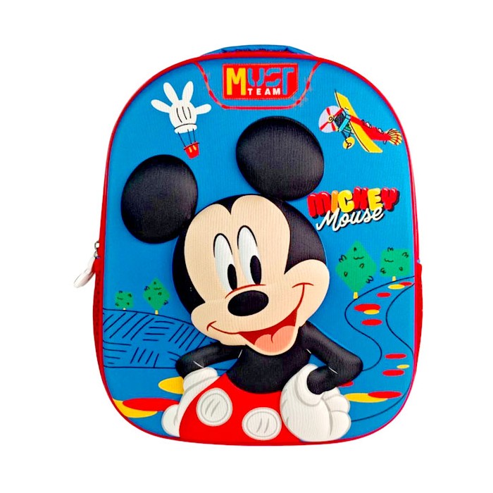 Mickey Τσάντα Πλάτης Νηπιαγωγείου26x10x32cm  Must Team 3D EVA Plane
