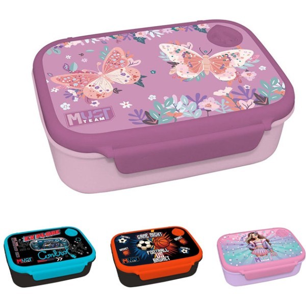 Must Παιδικό Δοχείο Φαγητού Πλαστικό PP 800ml 18x6x13cm Game On