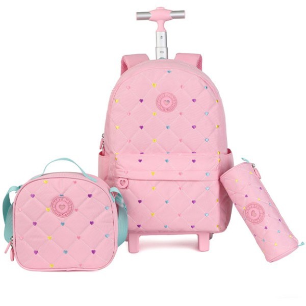 KingDizen Pink Σετ Σχολική Τσάντα 33x15x44cm Τσαντάκι Φαγητού 
22x8x21cm & Κασετίνα 
22x7cm