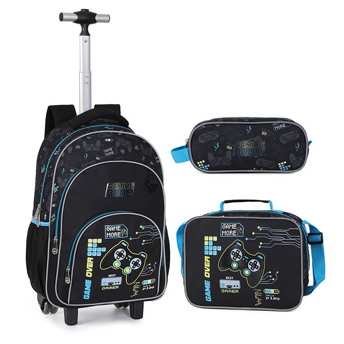 KingDisen Gamers Σετ Σχολική Τσάντα 32x14x45cm Τσαντάκι Φαγητού
24x9x18cm & Κασετίνα 23x6x9cm