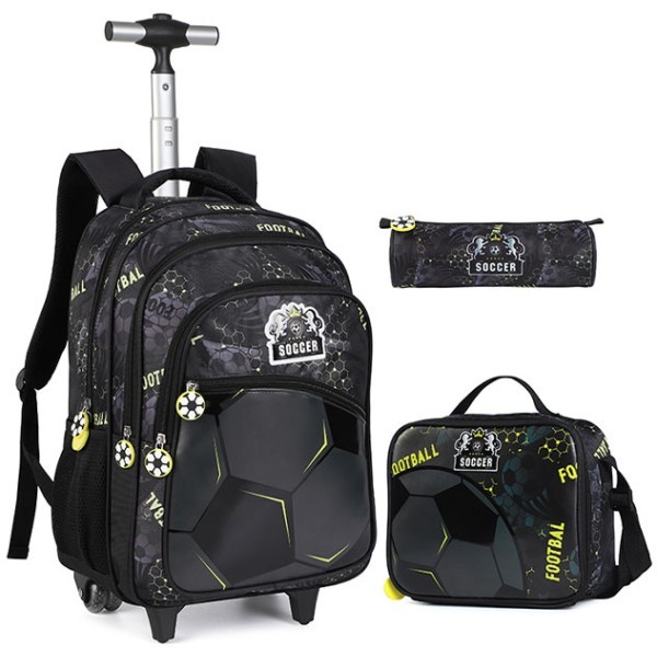 KingDisen Soccer Σετ Σχολική Τσάντα 32x14x45cm Τσαντάκι Φαγητού 
24x9x18cm & Κασετίνα
23x6x9cm