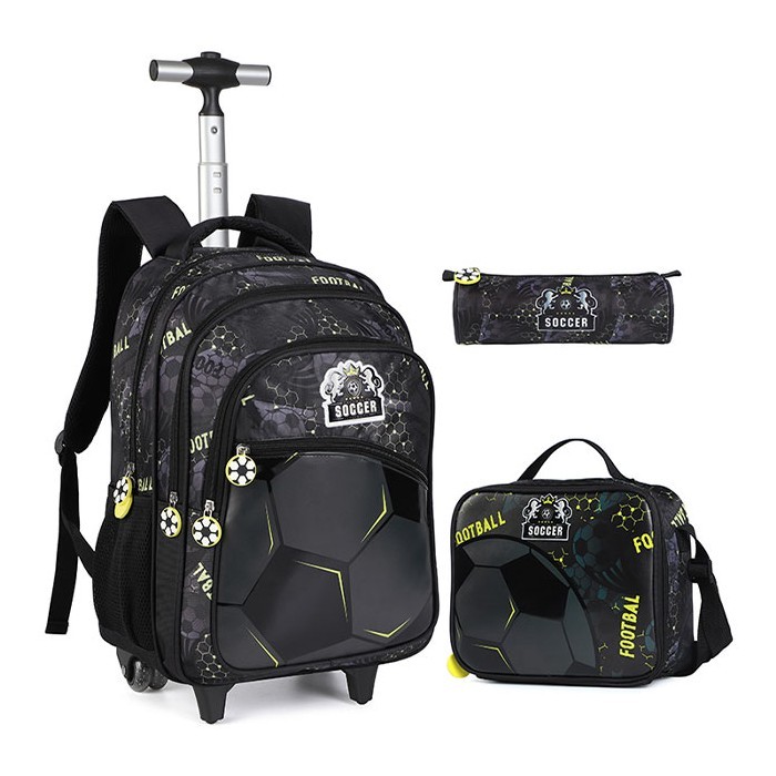 KingDisen Soccer Σετ Σχολική Τσάντα 32x14x45cm Τσαντάκι Φαγητού 
24x9x18cm & Κασετίνα
23x6x9cm