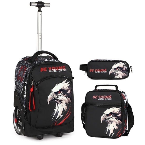 KingDisen Eagle Σετ Σχολική Τσάντα 50x33x28cm Τσαντάκι Φαγητού 22x8x21cm & Κασετίνα
20x6x9cm