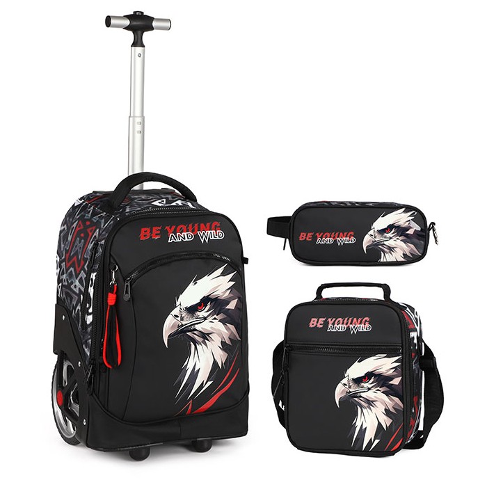 KingDisen Eagle Σετ Σχολική Τσάντα 50x33x28cm Τσαντάκι Φαγητού 22x8x21cm & Κασετίνα
20x6x9cm