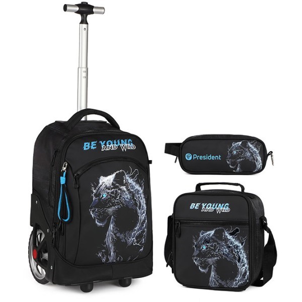 KingDisen Blue Tiger Σετ Σχολική Τσάντα 50x33x28cm Τσαντάκι Φαγητού 22x8x21cm & Κασετίνα
20x6x9cm
