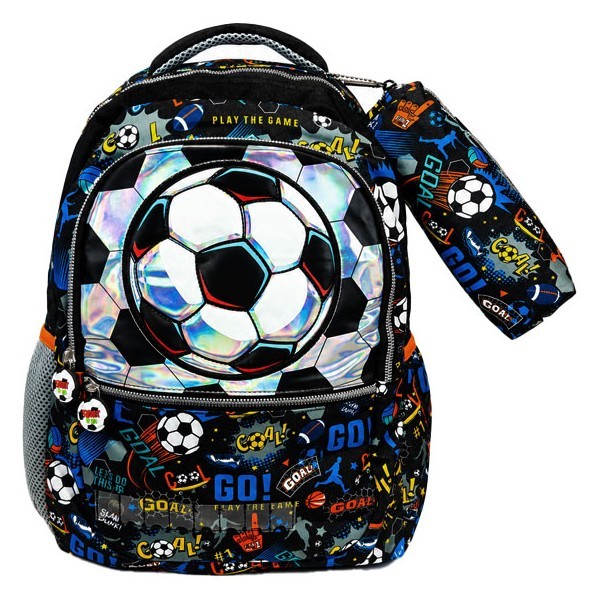 Football Σετ Σχολική Τσάντα Vest  Νηπείου Με Κασετίνα 28x39x15cm