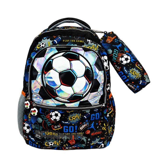 Football Σετ Σχολική Τσάντα Vest  Νηπείου Με Κασετίνα 28x39x15cm