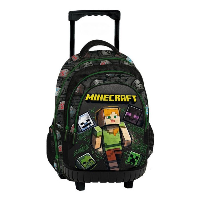 Minecraft Street Trolley Σχολική Τσάντα Δημοτικού 30x14x44cm