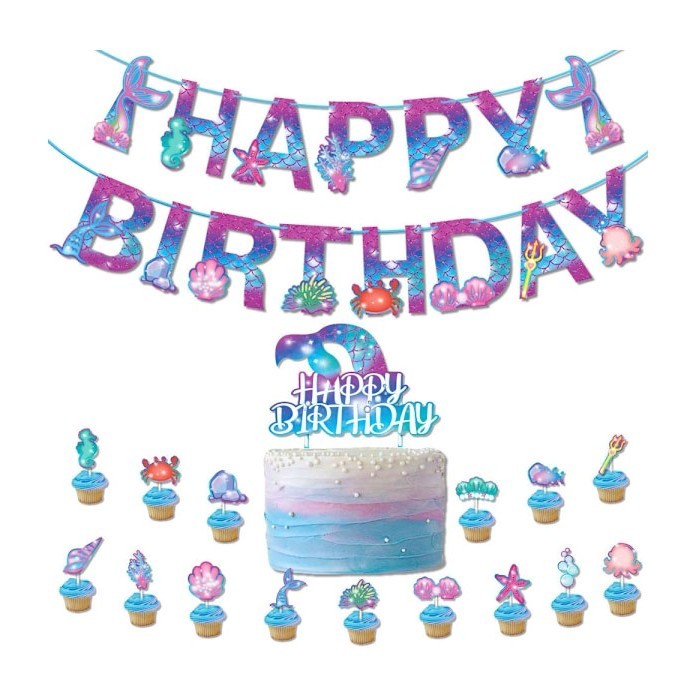 Ariel Σετ Για Παιδικό Πάρτι Γοργόνα Σετ 17 Τεμαχίων